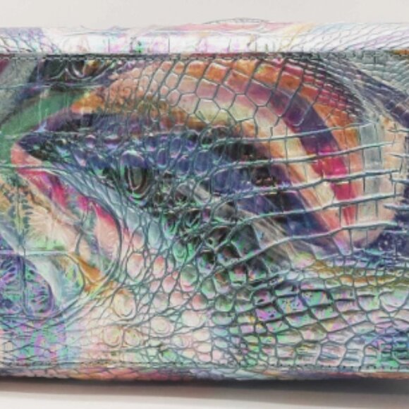 EUC Brahmin Duxbury Unicorn Croc Embossed Leather Satchel Bag - Picture 4 of 8